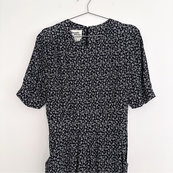 Vintage Ditsy Floral Midi Dress - Picture 4 of 9